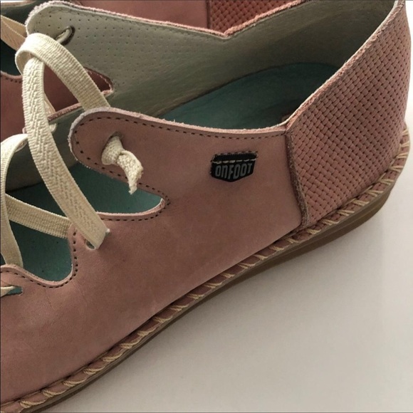 On Foot Pink Suede Leather Slip on Shoes 41 - Picture 5 of 11